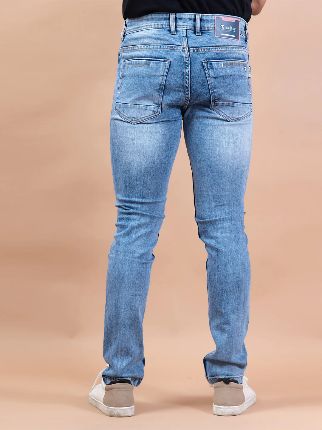 Blue Skinny Fit Stretchable Men's Jeans - Image 6