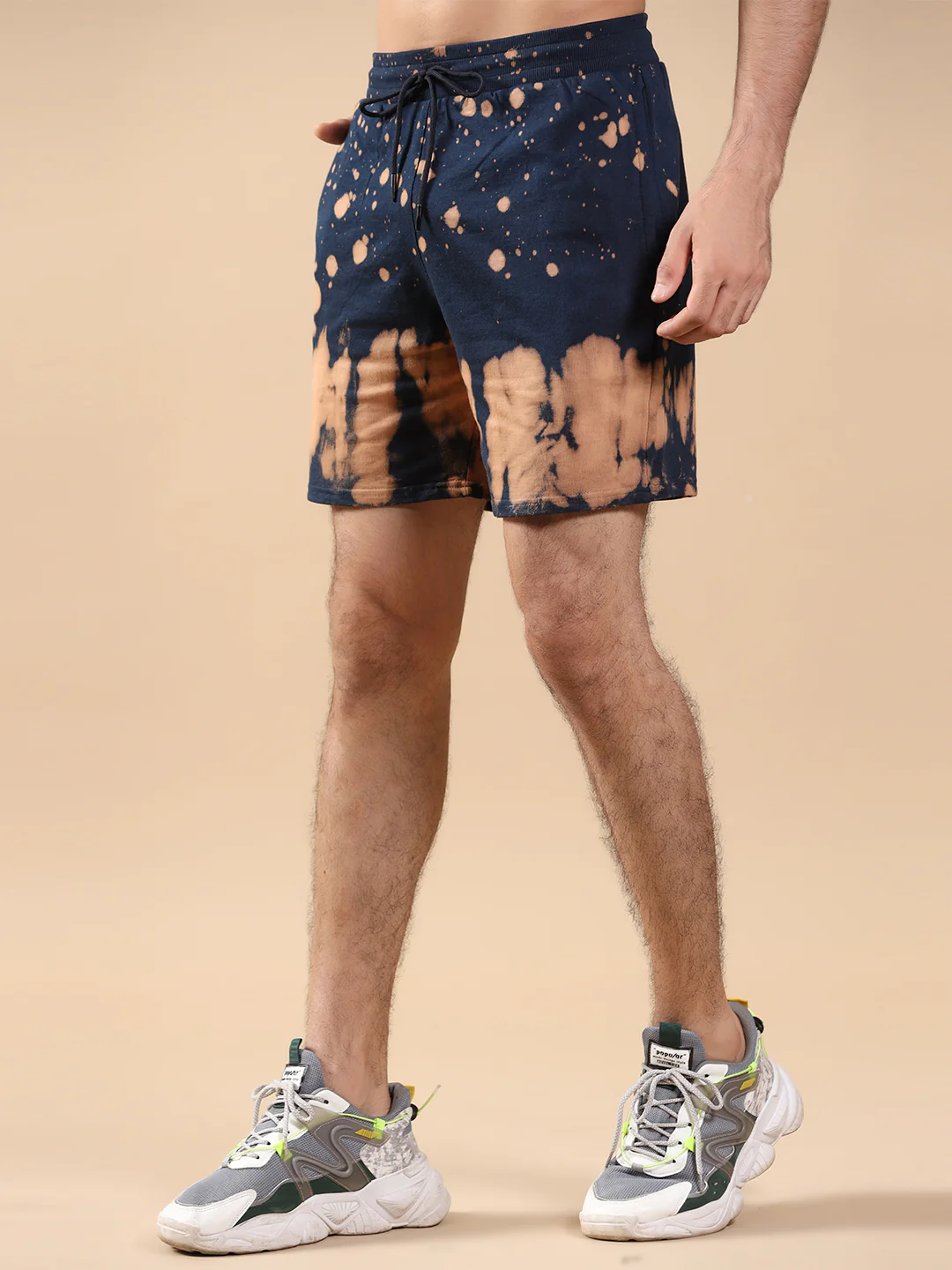 Dark Brown Spot Print Shorts - Image 3