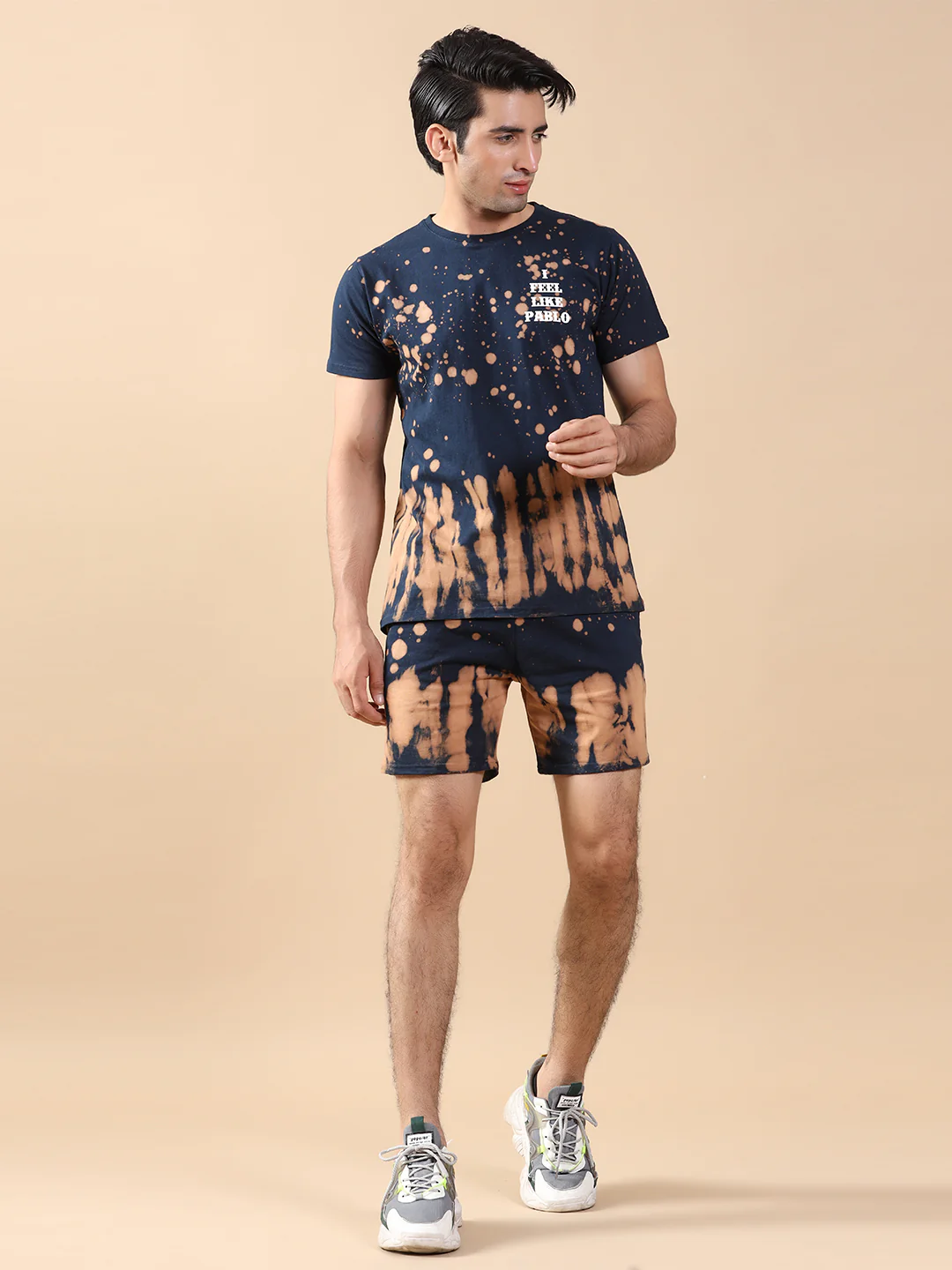 Dark Brown Spot Print Shorts - Image 5