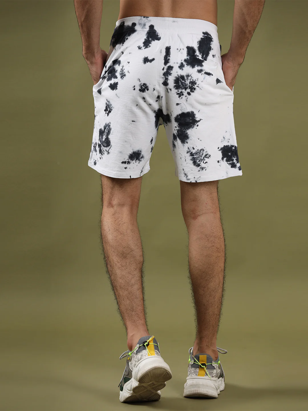 Smile Blue & White Tie Dye Shorts - Image 4